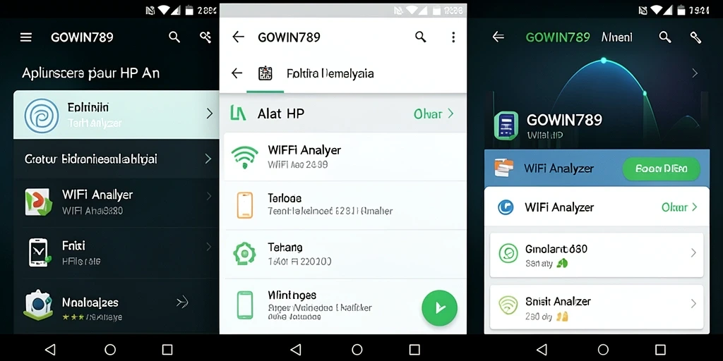 Antarmuka GOWIN789 menampilkan analisis jaringan WiFi secara detail.