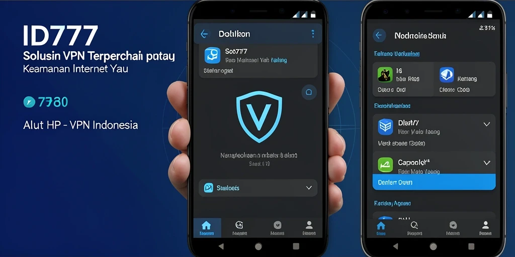 Tampilan antarmuka pengguna aplikasi ID777 yang sederhana dan fungsional.
