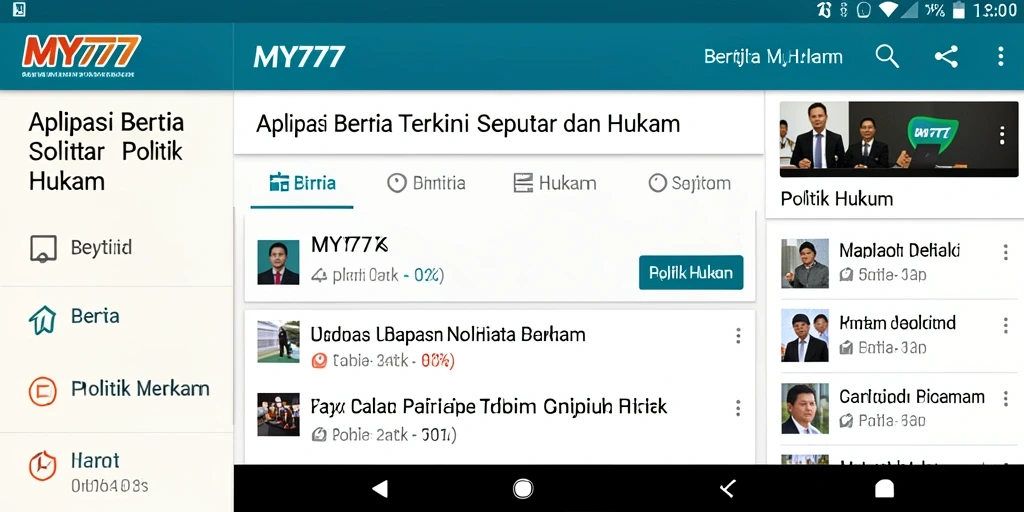 Tampilan antarmuka aplikasi MY777 yang informatif dan menarik.