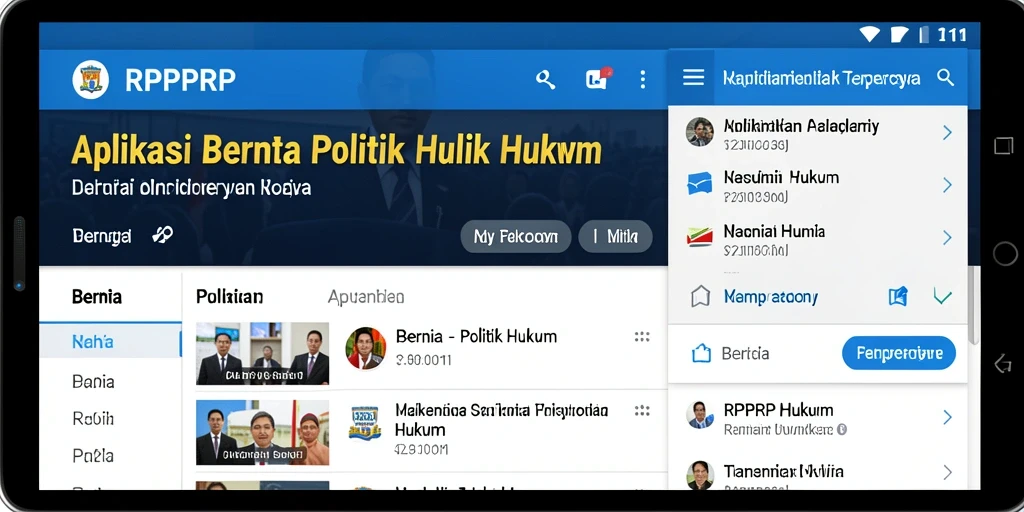 Tampilan antarmuka aplikasi RPRPRP yang informatif dan modern.